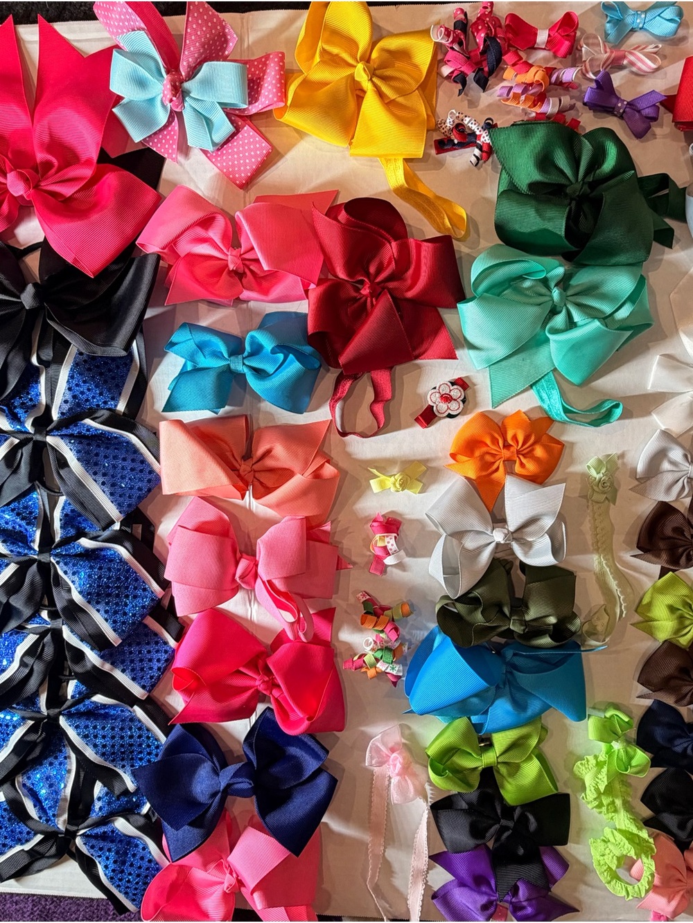 68 Colorful Kids Hair Bow Set - Assorted Bright Bows